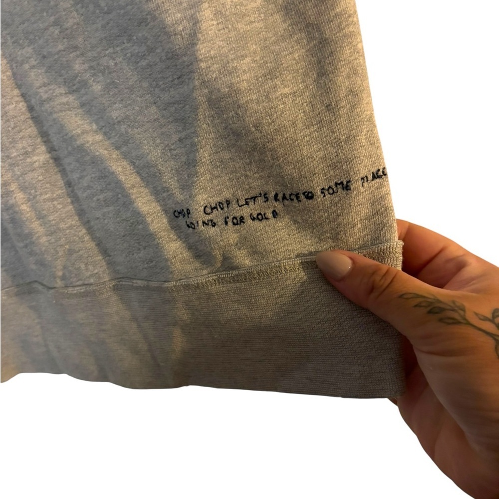 Scotch & Soda Gray Sweatshirt | Embroidered Red Hearts - Picture 7 of 12